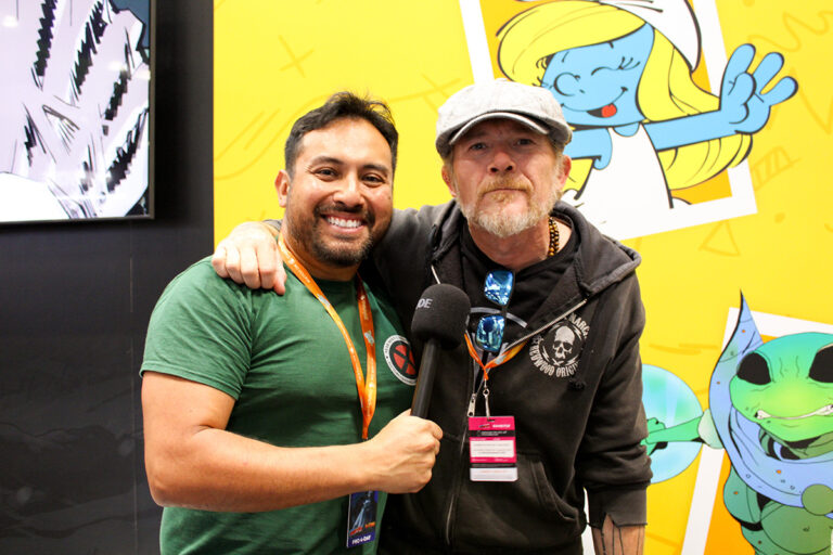 Omar (Near Mint Condition) and Andrea Mutti post-signing at the Mad Cave Studios booth