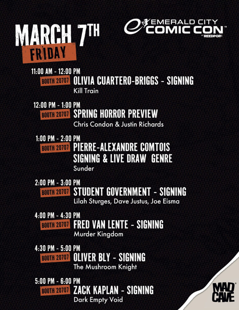 ECCC 25 - Friday Schedule Banner